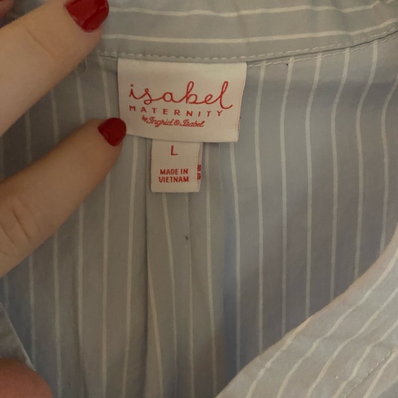 Maternity tunic - gently worn- blue and white striped - Isabel - size Large - Picture 3 of 3